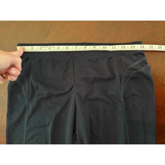 Nike NWT Dri-Fit Navy Blue Wide Leg Cropped Workout Pants Capri Y2K Size Small - Picture 9 of 12